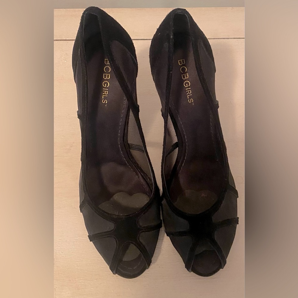 BCBG black heels.  Size 9